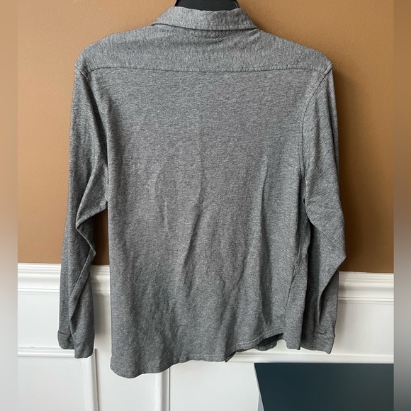 Tailorbyrd Men's Gray Button-Up Collared Cotton Shirt Size XXL Casual - Picture 3 of 4